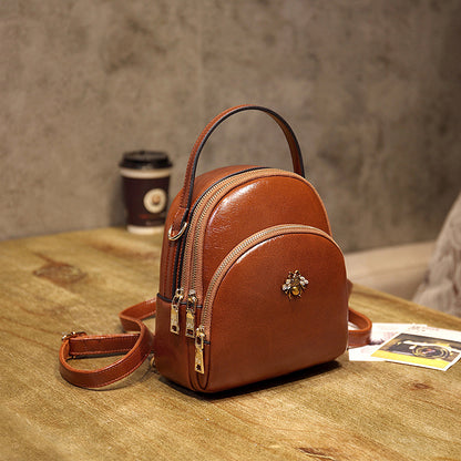 Oil Wax Leather Backpack