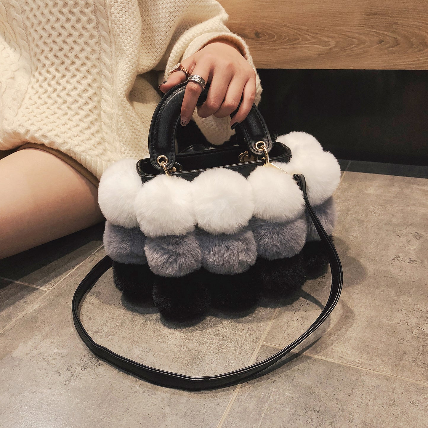 Winter Plush Shoulder Bag